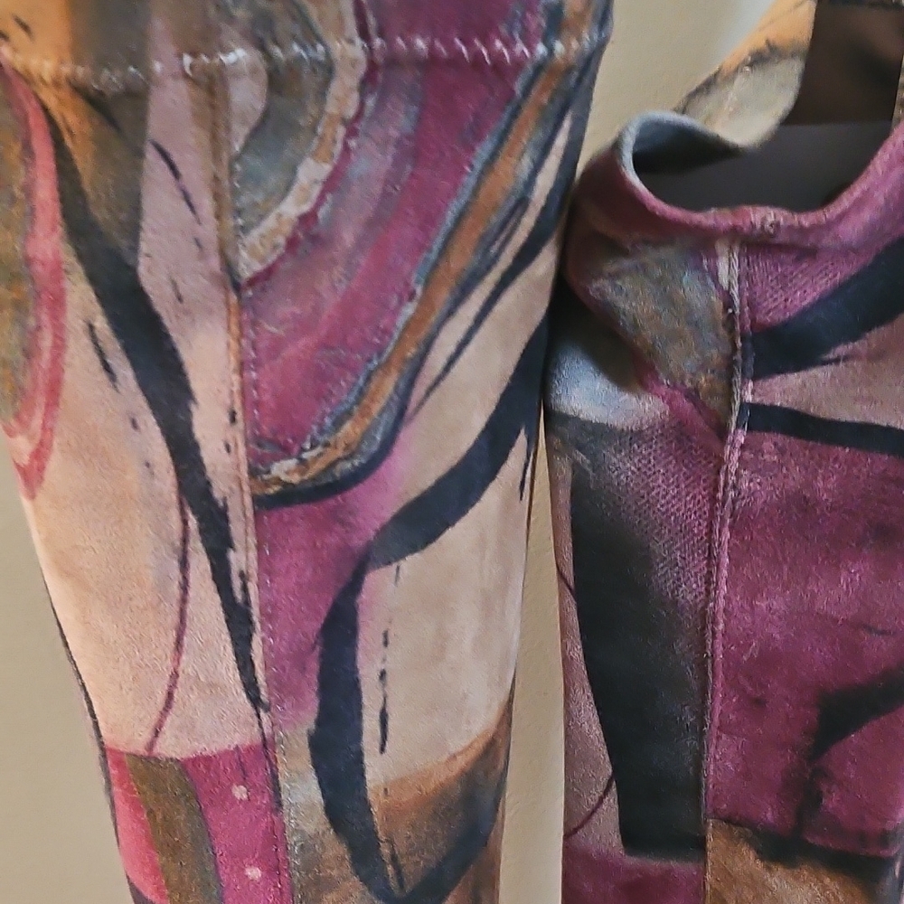 Colorful Abstract Women's Boots - Picture 6 of 10